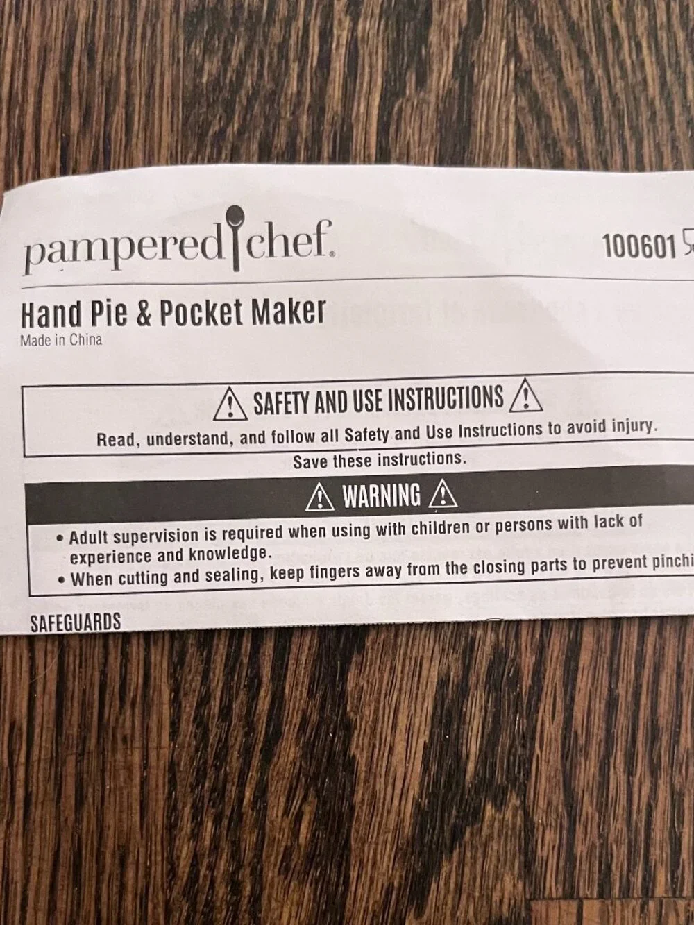 Pampered Chef Hand Pie & Pocket Maker (#100601) - New w/Product Insert